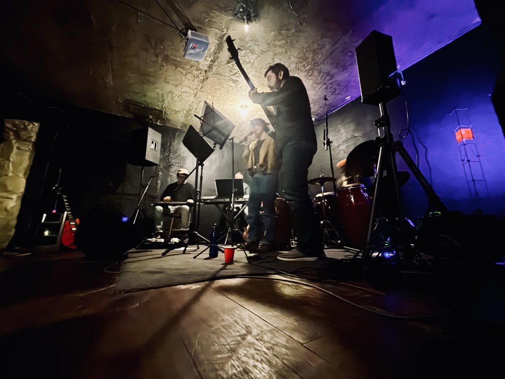 Colin playing bass in the Atlanta band Relay Station