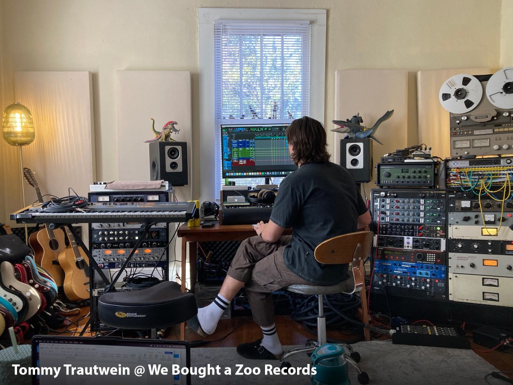 Tommy Trautwein at the mixing desk of We Bought a Zoo Records
